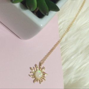 Solar Flare Opalescent Gold Necklace